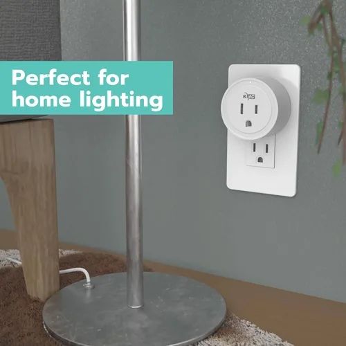 Vista 4 de KMC - Enchufe inteligente mini, paquete de 4, tomas de corriente Wi-Fi para hogar inteligente, control remoto de luces y dispositivos desde
