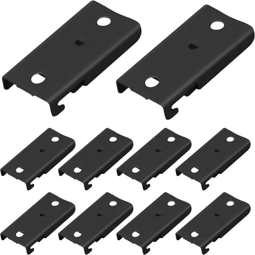 Vista 5 de Juego de 4 tapas flexibles flexibles y flexibles, para montaje en pared, para montaje en pared, color negro