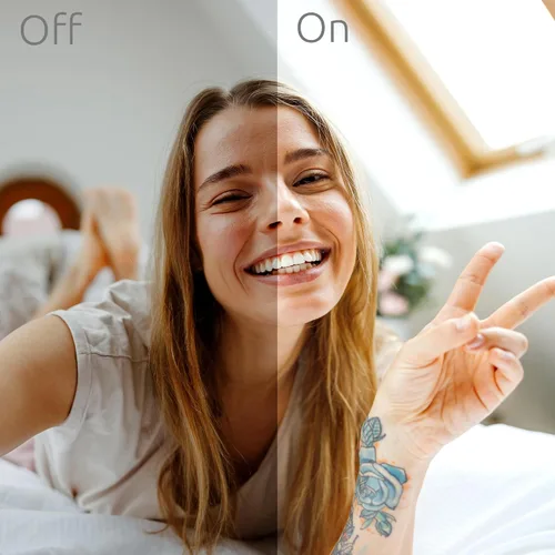 Vista 4 de Windy City Novelties Anillo de luz LED recargable para selfies, luz de teléfono de 3.5 pulgadas con clip para iPhone, Android y computadoras