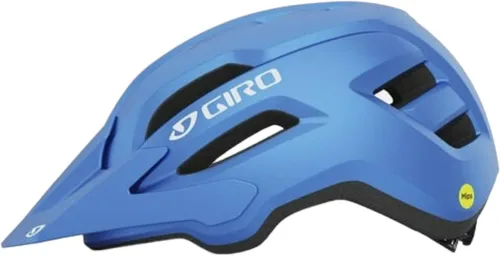 Vista 2 de Giro Fixture II MIPS Casco para bicicleta de montaña para hombres, mujeres, niños y adultos – Azul mate ano, Universal para jóvenes (50-57cm)