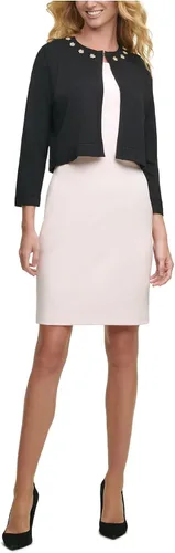Vista 3 de Tommy Hilfiger Suéter de hombros adornado para mujer, color negro, talla L