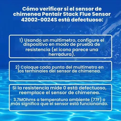 Vista 4 de Reemplazo para sensor de combustión de pila Pentair 42002-0024S