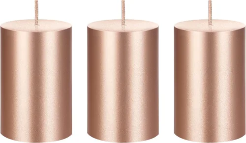 Vista 10 de Mega Candles 1 vela de pilar de oro sólido sin perfume, vertida a mano, vela de cera de alta calidad de 2 x 3 pulgadas, decoración del hogar, spas
