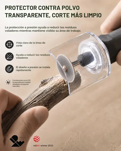 Vista 5 de HOTO Kit de herramientas rotativas inalámbricas con 94 accesorios, motor fuerte, 25000 rpm, 5 velocidades variables, potente bolígrafo de grabado