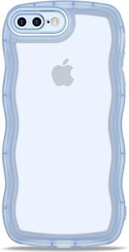 Vista 146 de Anuck Funda para iPhone 13 Pro con borde ondulado, diseño trasero transparente, agarre antideslizante, forma de marco rizado ondulado, a prueba