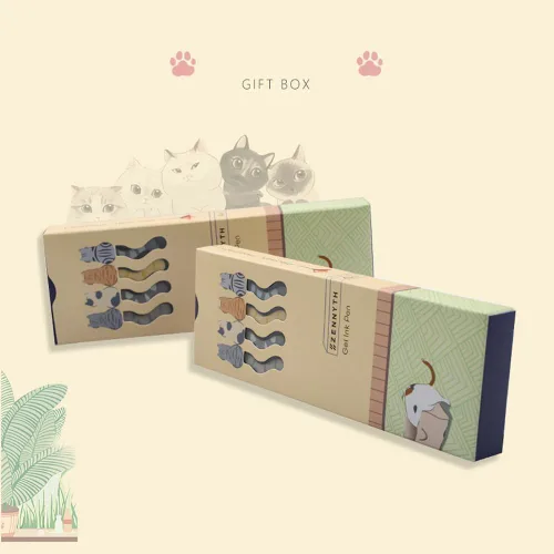 Vista 5 de BXCNCKD Lindo bolígrafo para gatos, bolígrafo telescópico de garra de gato, lindo bolígrafo kawaii, bolígrafo de tinta negra japonesa con 5