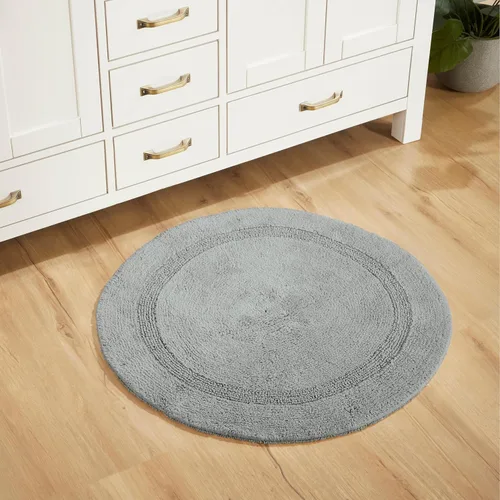 Vista 552 de Better Trends - Juego de 2 alfombras de baño 100% algodón, extra suaves, con borlas, de 17" x 24", alfombra de baño superabsorbente y reversible