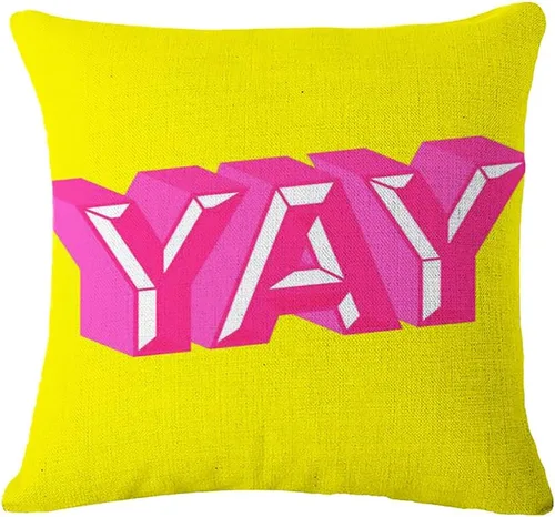 Vista 10 de Hi-Shop - Funda de almohada decorativa de lino y algodón de 18 x 18 pulgadas (14)