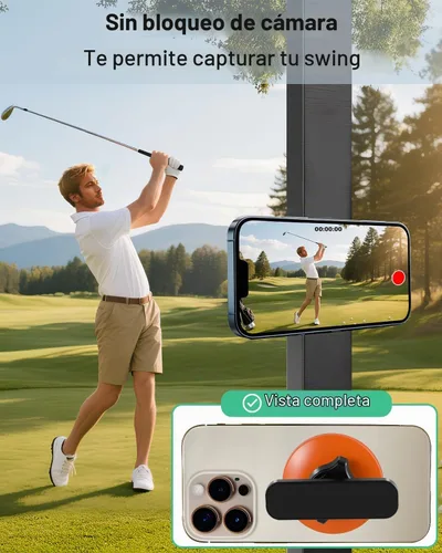 Vista 4 de DEGUM Soporte magnético para teléfono para carrito de golf, compatible con MagSafe iPhone 17 Pro Max Air serie 16, 15, 14, 13, 12, para aplicaciones