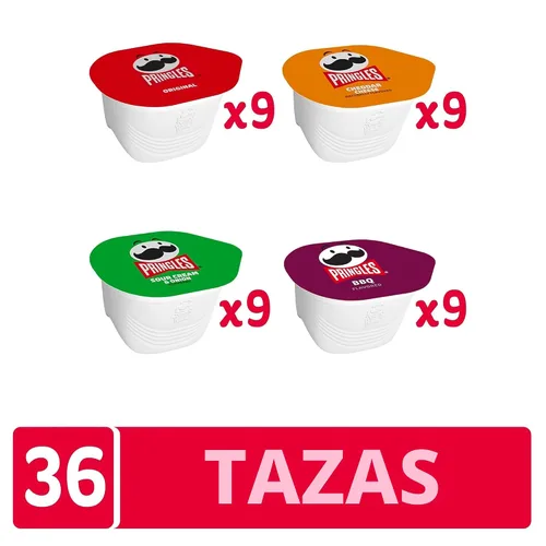 Vista 5 de Pringles Papas Fritas, Snack Stacks, Aperitivos para el Almuerzo, Paquete Variado (36 Envases)