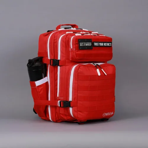 Vista 6 de WOLFpak MOCHILA DE MANEJO DE PREPARACIÓN DE COMIDA DE 45L, Varsity Red Meal, Mochilas Daypack