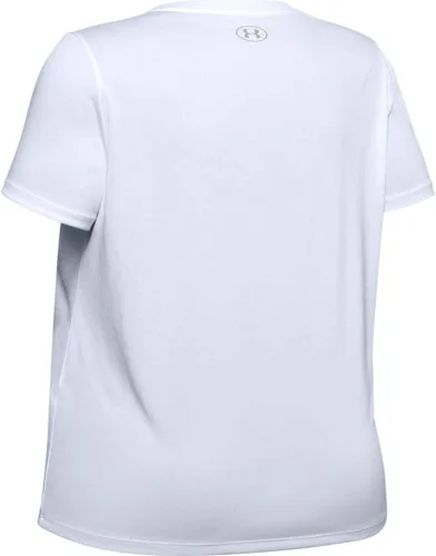 Vista 8 de Under Armour - Camiseta UA Tech de manga corta y cuello en V para mujer, unicolor
