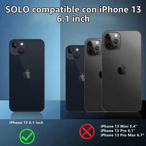 Vista 2 de Red2Fire Funda para iPhone 13, [Cuerpo Completo 360] [Protección de Servicio Pesado] con Protector de Pantalla Integrado Resistente Robusto 12 Pies