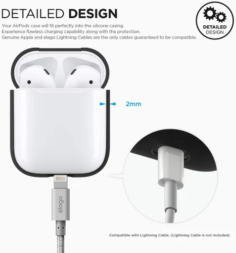 Vista 20 de elago AirPods - Funda de silicona para AirPods [Protección extra]