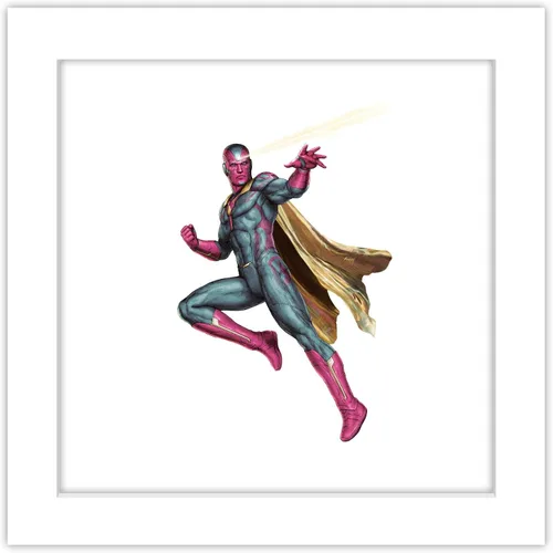 Vista 11 de Trends International Gallery Pops Marvel Comics Avengers - Póster de pared de Visión, 12 x 12 pulgadas, versión enmarcada en negro