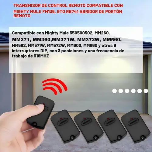 Vista 3 de Kingdder - 4 unidades de control remoto de apertura de puerta compatible