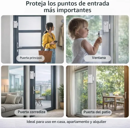 Vista 4 de Hendun Alarmas de puerta con control remoto, alarma de ventana