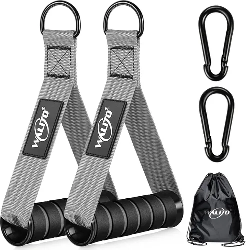 Vista 11 de Manijas de Ejercicio WALITO, Reemplazo de Accesorios de Cable para Equipo de Gimnasio en Casa, Sistema de Poleas, Pilates, Bandas de Resistencia