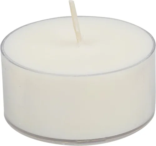 Vista 2 de Soy Tealight Candles - Velas sin aroma, color natural, con base transparente con 6 a 8 horas de encendido, Cera, 12-paquete