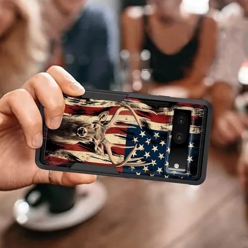 Vista 7 de Funda para Pixel 7a, resistente de doble capa híbrida de policarbonato duro de goma suave a prueba de golpes para Google Pixel 7A 6.1 pulgadas