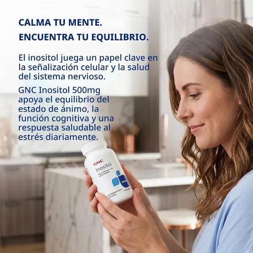 Vista 7 de GNC Suplemento de inositol de 500 mg, apoya la función celular y el crecimiento, 100 porciones