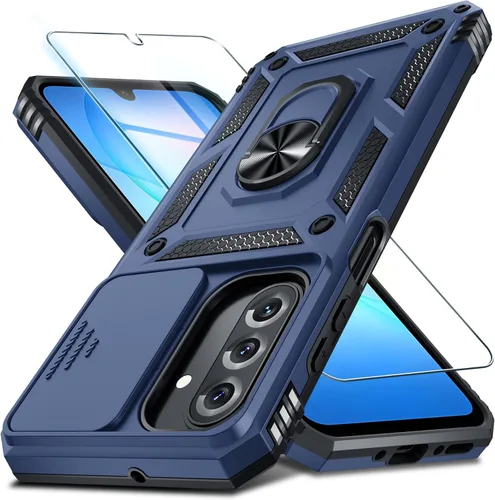 Vista 22 de Janmitta Funda compatible con Samsung Galaxy A16 5G/4G con Cubierta Deslizante Integrada para Lente de Cámara + Protector de Pantalla + Soporte