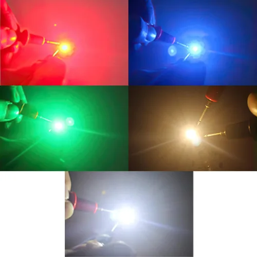 Vista 3 de Paquete de 10 cuentas de chip LED azul de 3 W con PCB base AL para luz de pinspot de bola de espejo