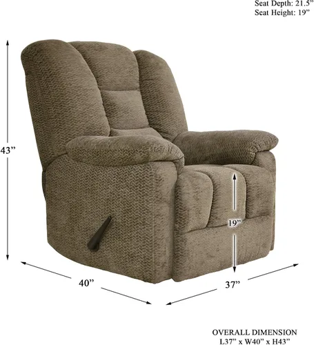 Vista 3 de Homelegance Silla reclinable manual, marrón
