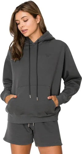 Vista 53 de Cali1850 Cloud Nine - Sudadera con capucha de forro polar para mujer, ajuste relajado, capucha de doble capa, puños y dobladillo acanalados