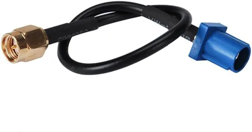 Vista 3 de Cable adaptador de antena GPS para vehículo SMA macho a Fakra C hembra azul cable coaxial coleta 5.9 in 6 pulgadas