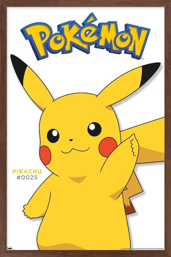 Vista 16 de Trends International Pokémon - Póster de pared de la serie Pikachu Feature Series, 14.72 x 22.37 pulgadas, versión enmarcada de madera de granero