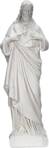 Vista 12 de Estatuas blancas del Sagrado Corazón de Jesús Made in Italy/Imagenes Blancas Sagrado Corazon de Jesus Hecha e Italia 31