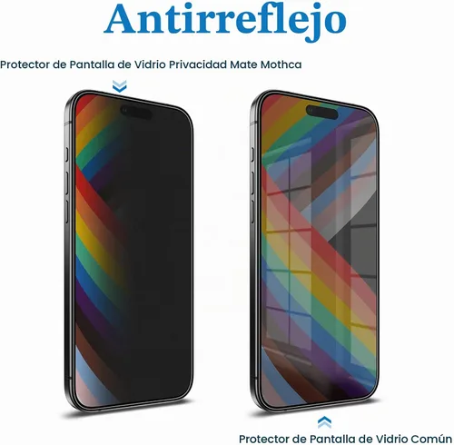 Vista 4 de Mothca Protector de pantalla de privacidad mate para iPhone Air [6.5 pulgadas] con herramienta de fácil instalación, antiespía antirreflejos