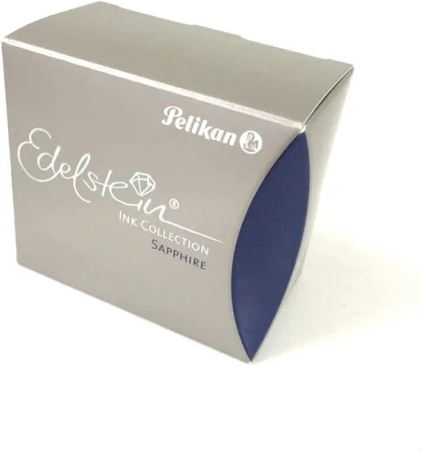 Vista 2 de Pelikan Edelstein tinta embotellada para pluma estilográfica, verde jade, 50ml, 1 cada uno (339374)., Azul zafiro 1 botella