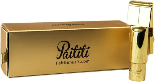 Vista 4 de Paititi Boquilla profesional para saxofón alto, metálica, chapada en oro, número 5