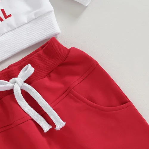 Vista 6 de Foidiccx Conjunto de 2 piezas de sudadera de Navidad para niños y niñas pequeñas, ropa de otoño e invierno