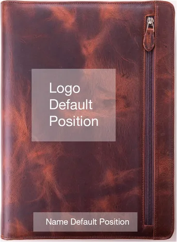 Vista 9 de Portafolio Carpeta Profesional de Cuero Genuino con Cremallera para Hombres y Mujeres, Portafolio de Trabajo con Bloc de Notas para Reuniones