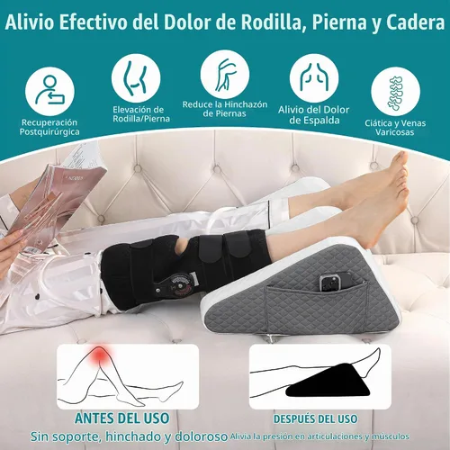 Vista 3 de BALAPET Almohadas de elevación de piernas para después de la cirugía, soporte de espuma de piernas de 8.7 pulgadas y almohada de rodilla