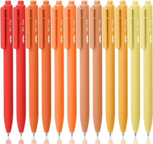 Vista 21 de Mr. Pen - Bolígrafos de gel retráctiles, paquete de 12, secado rápido, bolígrafos de gel de punta fina de 0.7mm, bolígrafos retráctiles, bolígrafos