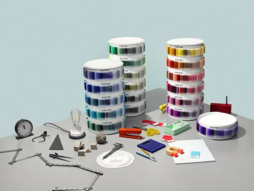 Vista 3 de Pantone Sistema a juego – Colección de chips estándar de plástico 1,755 colores puntuales Pantone como chips estándar de plástico PSC-PS1755