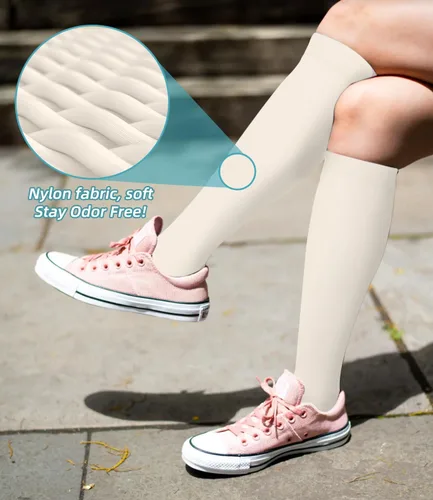 Vista 5 de FuelMeFoot Calcetines de compresión - 20-30mmHg Soporte graduado para hombres y mujeres, ideales para fútbol, correr y enfermeras