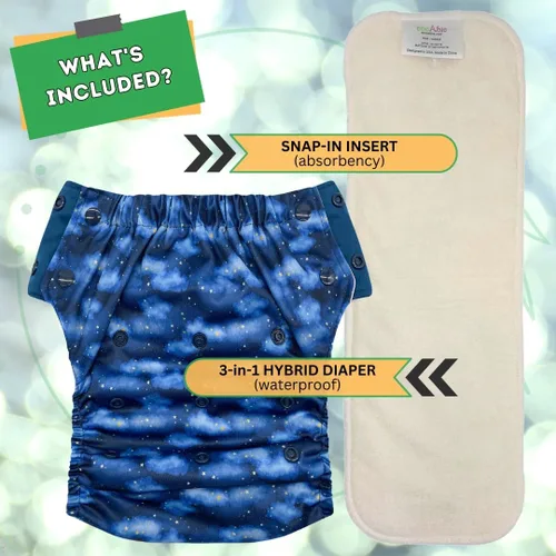 Vista 2 de EcoAble Pañal de entrenamiento reutilizable para ir al baño con inserto, pantalones de entrenamiento de tela diurna para niños pequeños y niños