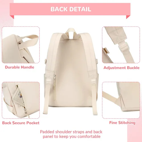 Vista 6 de Mochila de viaje casual para adolescentes y niñas