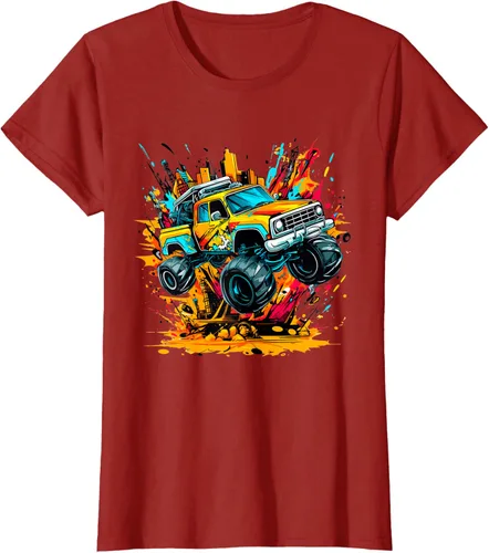 Vista 76 de Monster Trucks Are My Jam - Camiseta Monster Truck, Negro