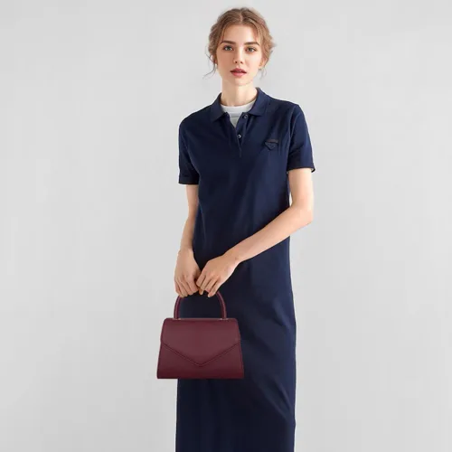 Vista 2 de Mini monedero pequeño con asa superior, bolsos de mano para mujer