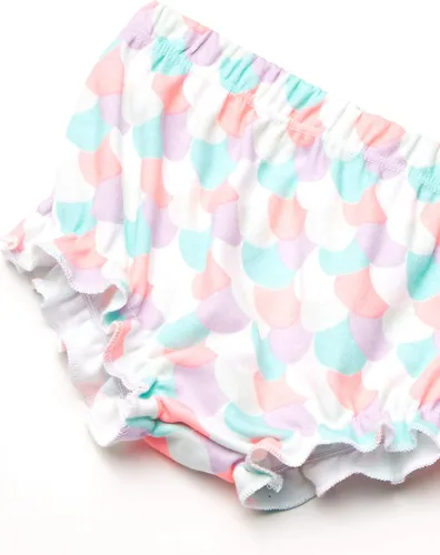 Vista 6 de Quiltex Mermazing - Juego de 2 camisetas y 2 pantalones cortos para bebés y niñas 4 piezas