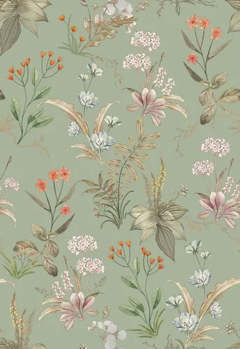 Vista 9 de Simon&Siff - Papel tapiz vintage despegar y pegar beige floral papel adhesivo flores silvestres botánico removible amigable para inquilinos 17,3
