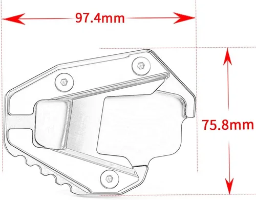 Vista 7 de Para Scrambler 1100 2017 ~ 2023 Scrambler Classic 2015 ~ 2020 Scrambler Full Throttle 2018 ~ 2023 Motocicleta CNC Kickstand Soporte lateral Ampliar