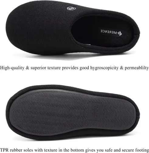 Vista 7 de CIOR Pantuflas unisex de espuma viscoelástica para hombre y mujer con mezcla de algodón con punta cerrada extraíbles de doble cara versión