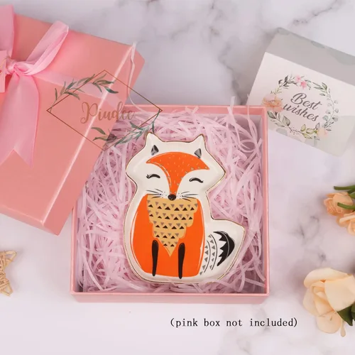 Vista 7 de Piudee Fox Jewelry - Soporte para platos para platos regalos de zorro para mujeres bandeja decorativa para joyas regalos divertidos para mujeres